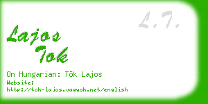 lajos tok business card